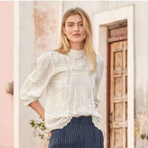 Sundance DELICATE DEVOTION TOP in Marsh Mallow (White) - Size Small - NWT